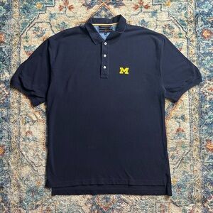Tommy Hilfiger Michigan Wolverines Polo Shirt Size XL